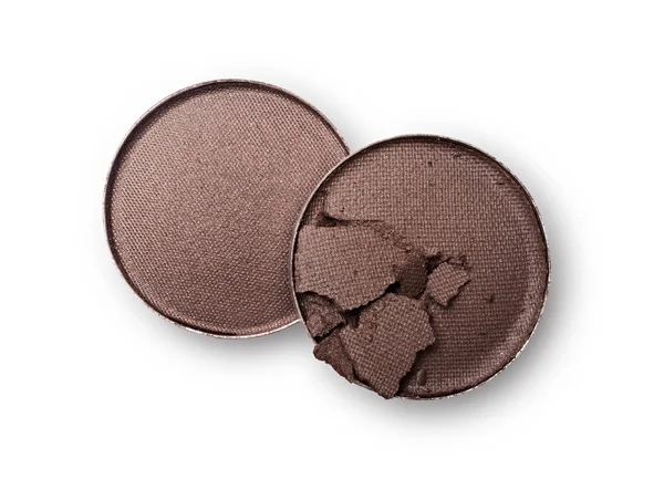 Kahverengi göz farı makyaj kozmetik ürünü örnek ezilmiş.