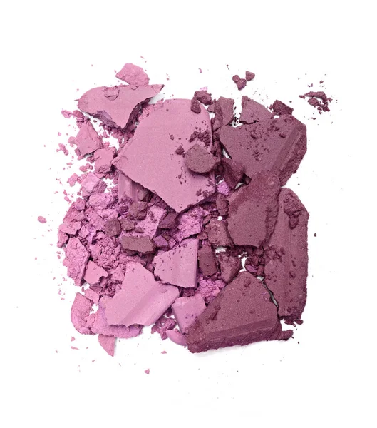 Sombra de olho roxa esmagada para maquiagem como amostra de produto cosmético — Fotografia de Stock