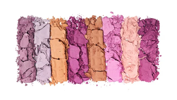 Çok renkli ezilmiş göz farı makyaj kozmetik ürünü örnek olarak