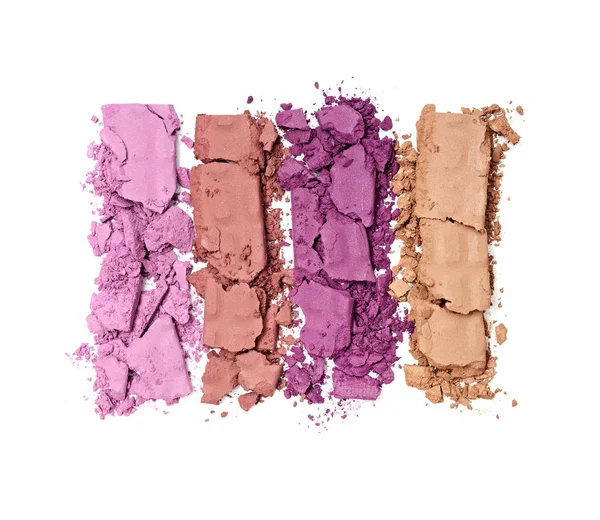 Çok renkli ezilmiş göz farı makyaj kozmetik ürünü örnek olarak