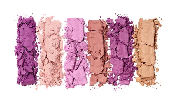 Çok renkli ezilmiş göz farı makyaj kozmetik ürünü örnek olarak