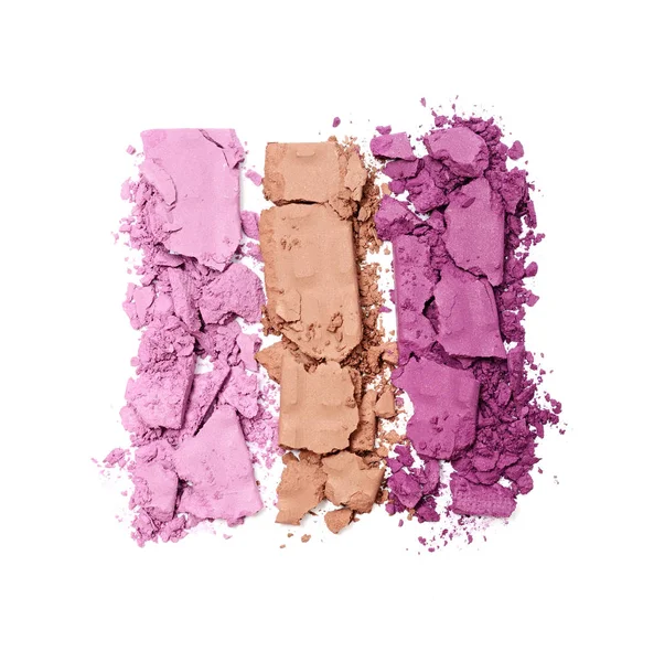 Sombra de ojos triturada multicolor para maquillaje como muestra del producto cosmético —  Fotos de Stock