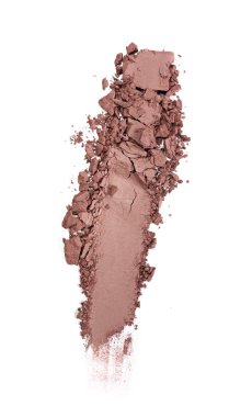 Ezilmiş kahverengi göz farı kozmetik ürün örnek olarak yayma