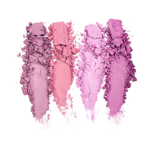 Spalmatura di ombretto multicolore frantumato come campione di prodotto cosmetico — Foto Stock