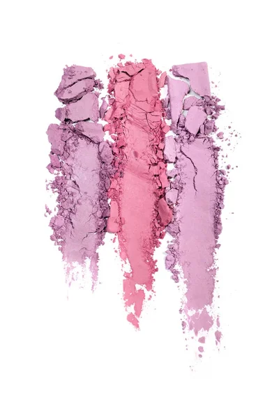 Spalmatura di ombretto multicolore frantumato come campione di prodotto cosmetico — Foto Stock