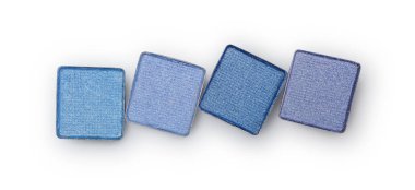 Mavi parlak göz farı makyaj kozmetik ürünü örnek olarak