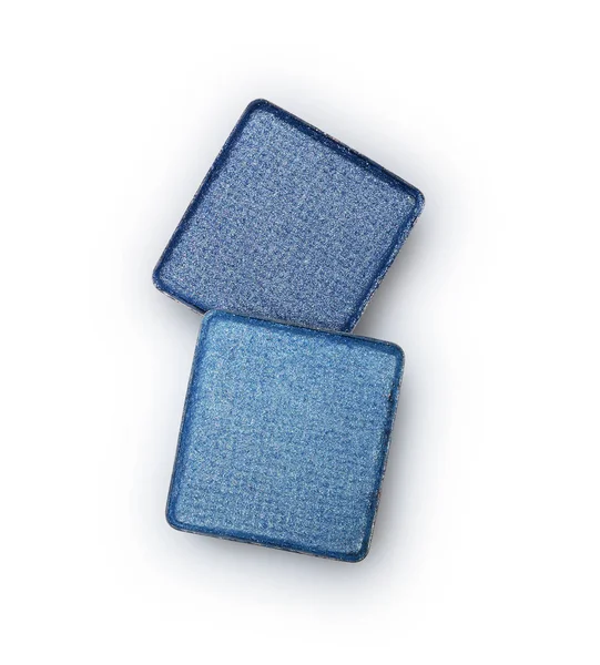 Ombretto blu lucido per il trucco come campione di prodotto cosmetico — Foto Stock