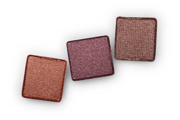 Brauner glänzender Lidschatten für Make-up als Beispiel für Kosmetikprodukte — Stockfoto
