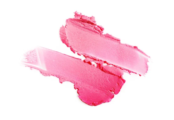 Εγκεφαλικό επεισόδιο ροζ κραγιόν για μακιγιάζ ως δείγμα του καλλυντικού προϊόντος — Φωτογραφία Αρχείου
