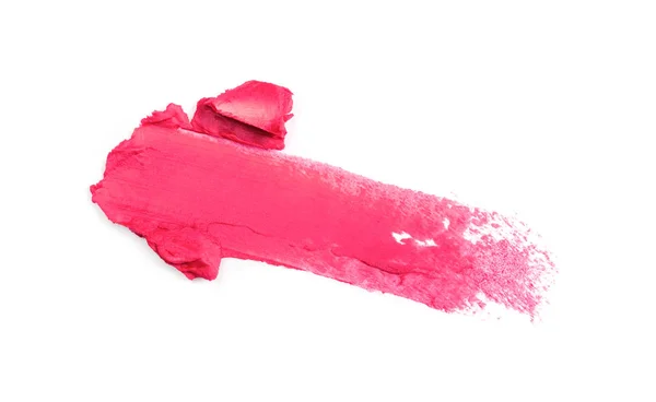 Εγκεφαλικό επεισόδιο ροζ κραγιόν για μακιγιάζ ως δείγμα του καλλυντικού προϊόντος — Φωτογραφία Αρχείου