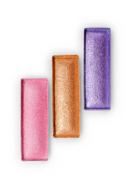 Dikdörtgen parlak renkli göz farı makyaj kozmetik ürünü örnek olarak
