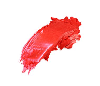 Kırmızı renk ruj kontur makyaj kozmetik ürünü beyaz arka plan üzerinde izole örnek olarak için
