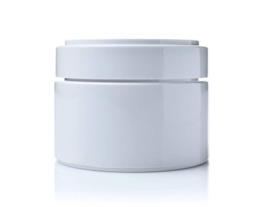 Boş beyaz mockup kavanoz kozmetik yüz kremi