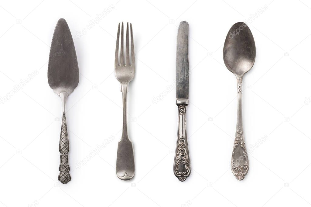 Set of vintage silver cutlery
