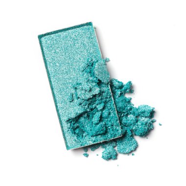 Makyaj için parlak turkuaz ezilmiş göz farı