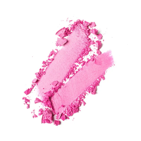Spalmo di ombretto rosa brillante isolato su bianco — Foto Stock