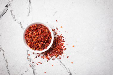 Bright red cayenne pepper spice for tasty cooking