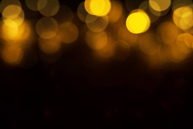 Altın bokeh ile soyut koyu arkaplan