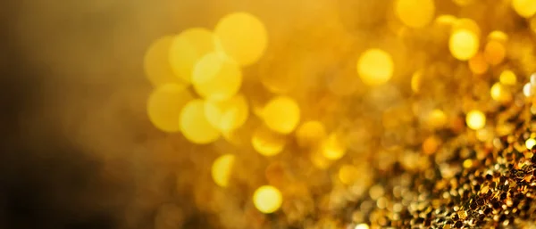 Fundo dourado abstrato com efeito bokeh — Fotografia de Stock