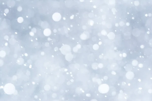 Gedempte Sneeuw Lichten Abstracte Bokeh Achtergrond — Stockfoto