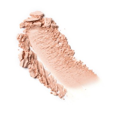 Düz fırça darbesi. Kırık çıplak göz farı vakfı beyaz arka grupta izole edilmiş kozmetik güzellik ürünü örneği olarak