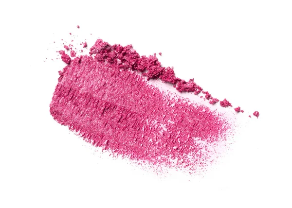 Vlakke Penseelstreek Gebroken Glanzende Magenta Oogschaduw Als Monster Van Cosmetisch — Stockfoto