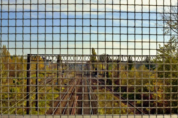 Railways fence — Stock Photo, Image