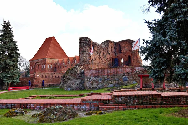 Pondělí Dubna 2020 Torun Polsko 1235 Teutonic Knight Castle — Stock fotografie