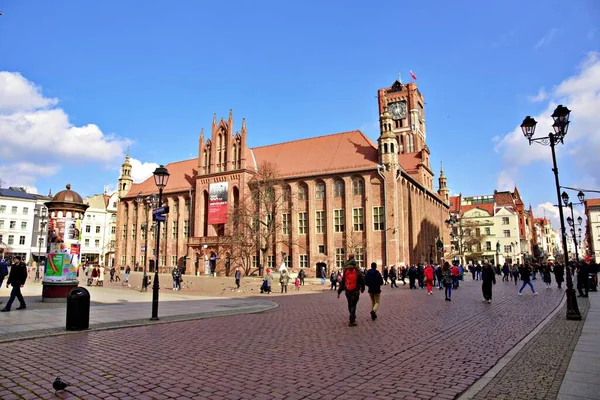 Torun Πολωνία Δευτέρα Απριλίου 2020 Gothic Town Hall Old City — Φωτογραφία Αρχείου