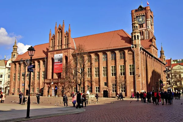 Torun Polsko Pondělí Dubna 2020 Gotická Radnice Staré Město Torunu — Stock fotografie