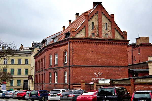 Torun Poland Τρίτη Απριλίου 2020 Τείχος Ενός Από Παλιά Κτίρια — Φωτογραφία Αρχείου