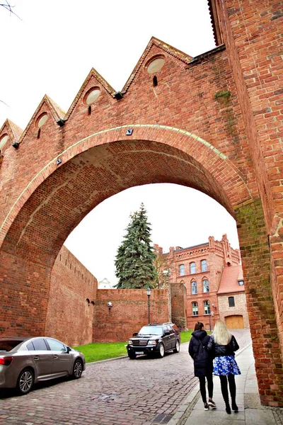 Torun Polsko Úterý Dubna 2020 Zeď Jedné Starých Budov Historické — Stock fotografie