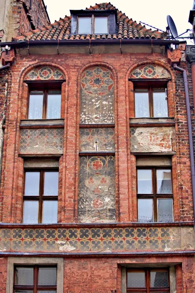 Torun Poland Tisdag April 2020 Muren Gamla Byggnaderna Den Historiska — Stockfoto