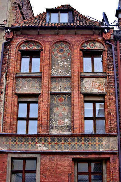 Torun Polonia Martes Abril 2020 Pared Uno Los Edificios Antiguos —  Fotos de Stock