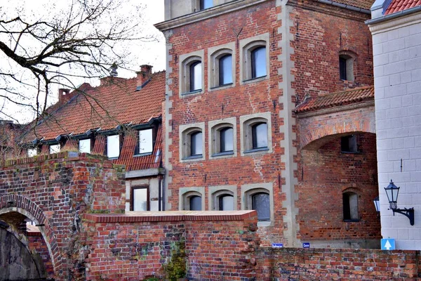 Torun Polsko Úterý Dubna 2020 Zeď Jedné Starých Budov Historické — Stock fotografie