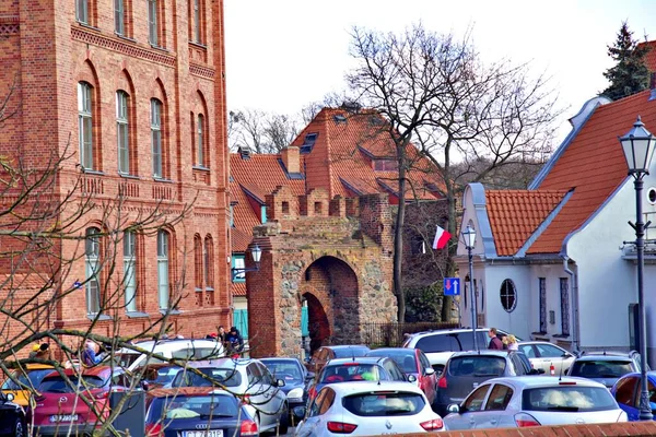 Torun Polen Dienstag April 2020 Die Mauer Eines Der Alten — Stockfoto