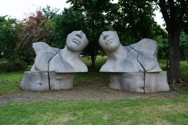 Dialogue a bust sculpture by Algerian artist Mohand Amara in Som