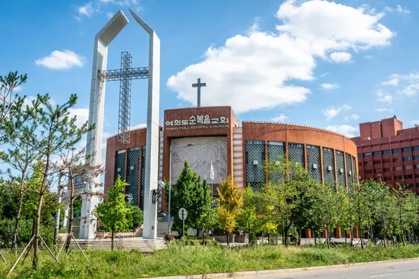 Yoido igreja gospel completa o maior Megachurch do mundo em Yeoui — Fotografia de Stock