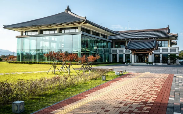 Hwangnyongsa Templo História e Cultura Centro de construção exterior — Fotografia de Stock