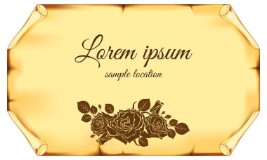 Örnek metin ile eski kağıt