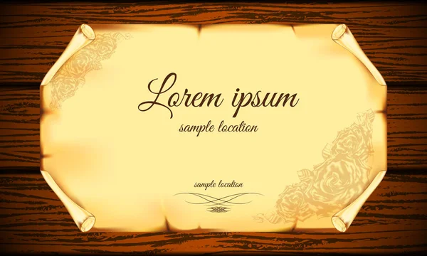 Bir kara tahta arka plan üzerinde eski kağıt