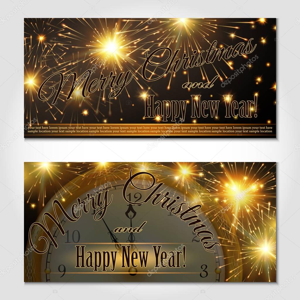A set of 2 brochures with Christmas fireworks