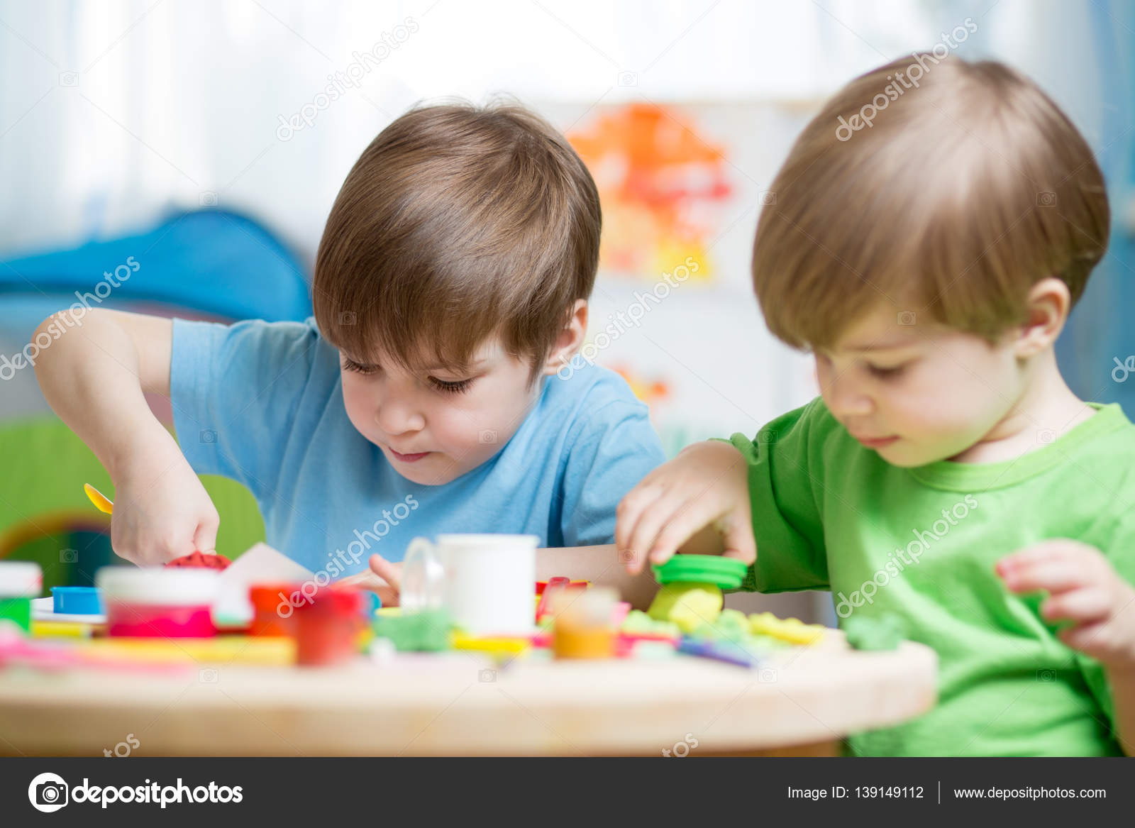 Children Creativity Kids Sculpting From Clay Cute Little