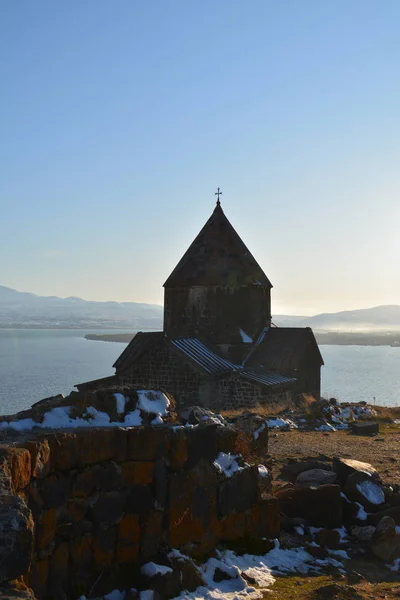 Церква Севанаванк Вірменії — стокове фото