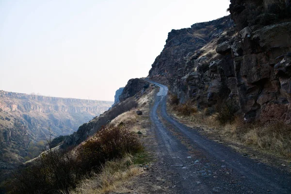 Die Straße Führt Zur Spitze Des Canyons — Stockfoto