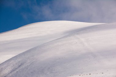 Güzel kış manzarası. Kar örtüsü