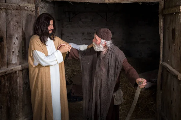 Jesus curando os coxos — Fotografia de Stock