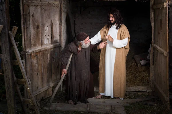 Jesús bendiciendo a los cojos —  Fotos de Stock