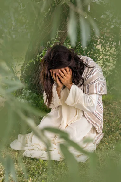 Jesus praying in agony — Stock Photo, Image