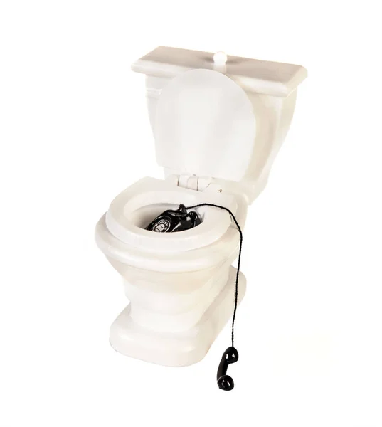 Drukke toilet telefoon — Stockfoto